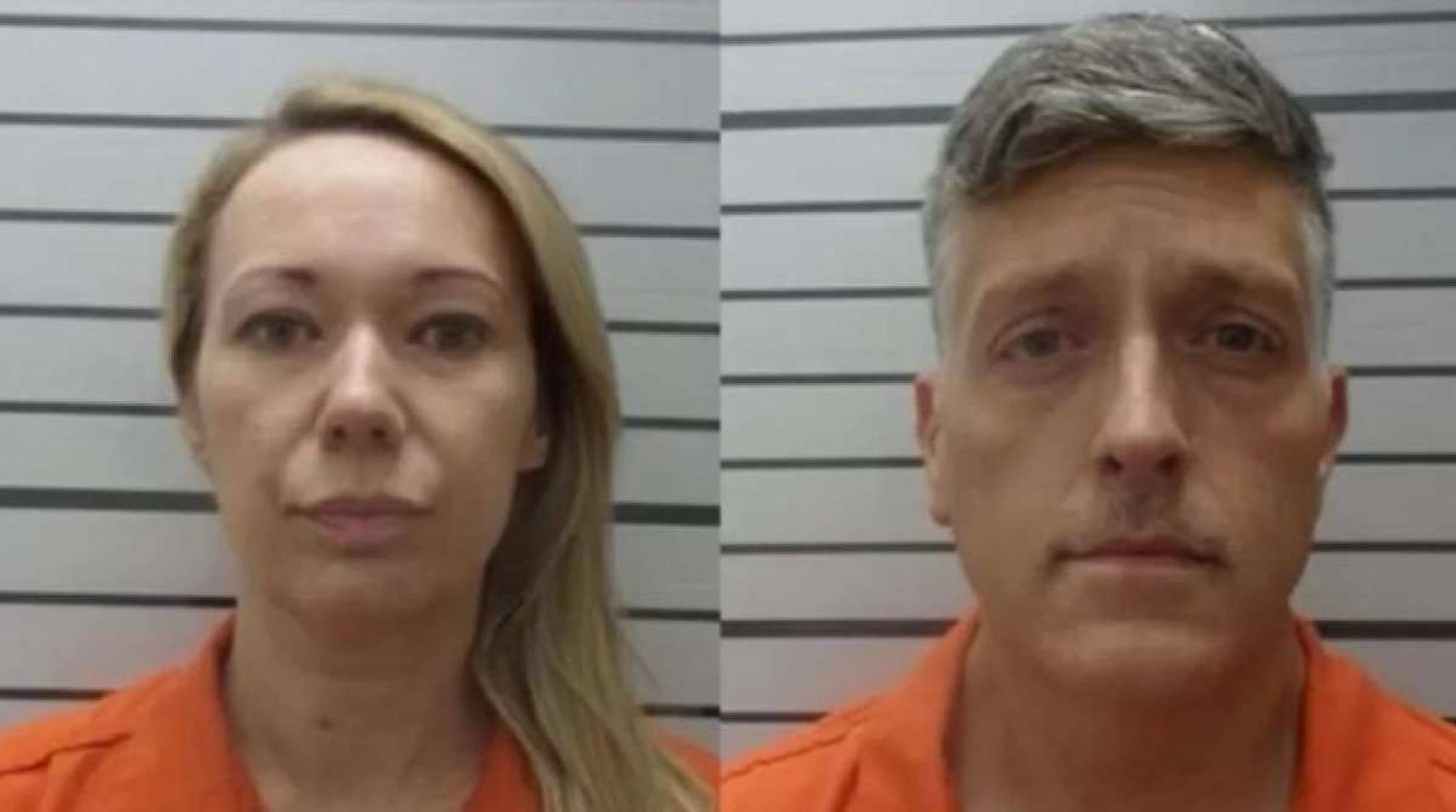 Jon e Carie Hallford, donos da Return to Nature Funeral Home, davam concreto seco às famílias dos mortos no lugar de cinzas
 -  (crédito: Wagoner County Sheriff/Reprodução)