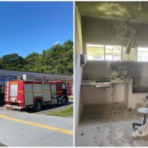 Incêndio interdita UPA no interior de MG e pacientes são retirados do local - CBMMG