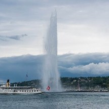 Jet d’eau &#8211; o jato d"água gigante &#8211; é um dos principais símbolos de Genebra, na Suíça - Imagem de ????Christel???? por Pixabay

