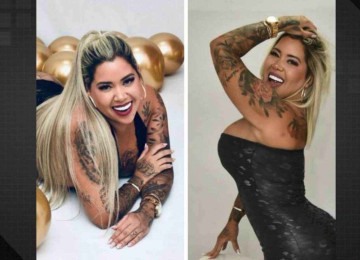 Marcelly Neves, sorridente, em fotos de redes sociais; agora, está presa -  (crédito: Reprodução/Instagram)