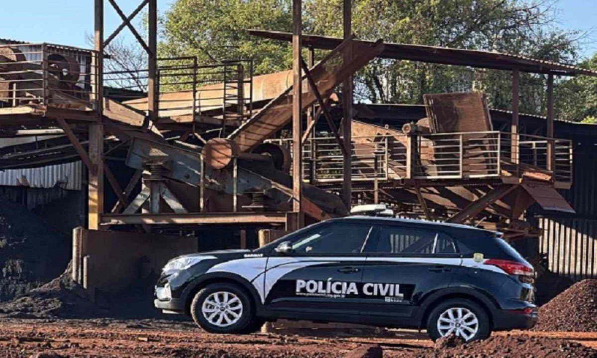 Mineradoras são o alvo da Operação Angra da Polícia Civil -  (crédito: PCMG)