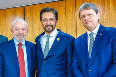 O presidente Lula, o prefeito de São Paulo Ricardo Nunes, e o governador de São Paulo, Tarcísio de Freitas -  (crédito: Flickr/Palácio do Planalto)