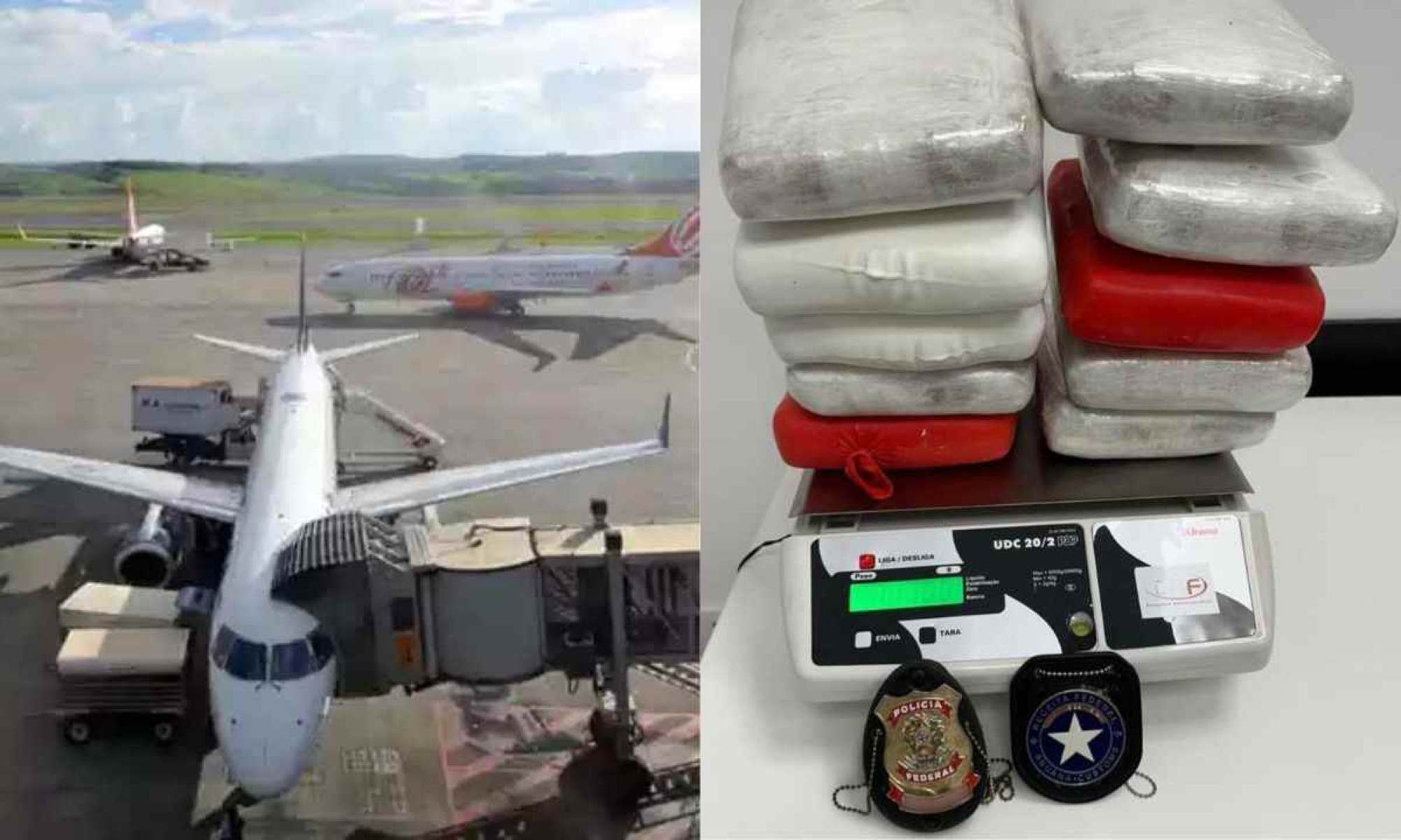 Passageiras são presas em Confins com drogas escondidas nas malas