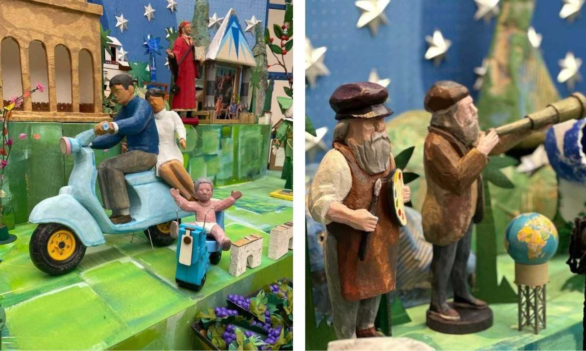 Menino Jesus em uma scooter compõe a 10ª edição do presépio da Casa Fiat 