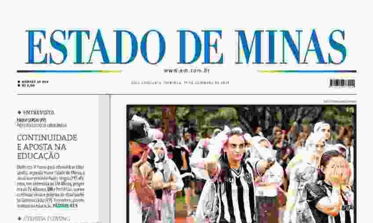 Confira a capa do Estado de Minas do dia 1º/12/2024 -  (crédito: Estado de Minas)