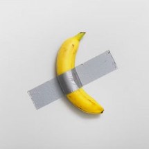 Empresário devora banana de obra de arte que custou R$ 37 milhões - rReprodução/Sotheby's