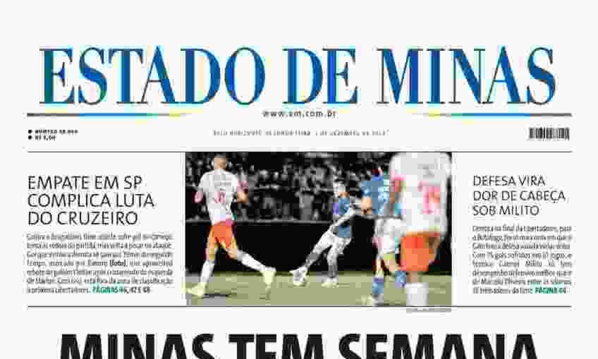 Estado de Minas -  (crédito: capa do Estado de Minas)