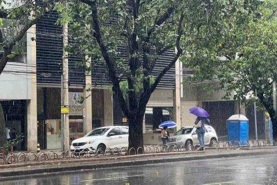 Até o momento, a Defesa Civil não registrou nenhuma ocorrência em razão das chuvas -  (crédito: Edésio Ferreira/EM/D.A Press)