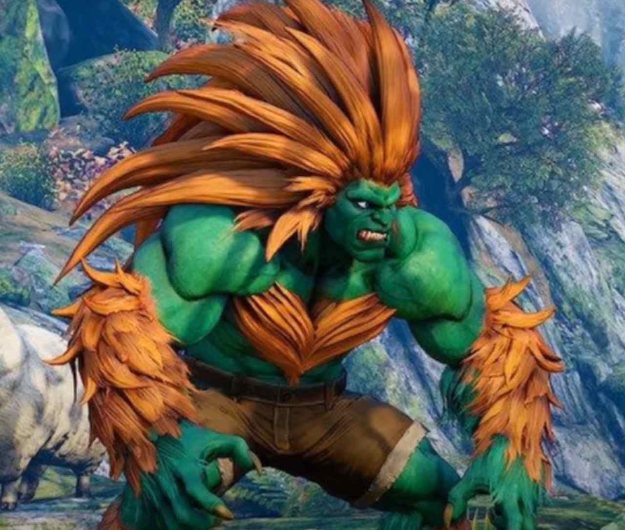 Personagem: Blanka - Um dos personagens mais famosos de Street Fighter é Blanka, seja pela sua aparência diferente como pelos seus ataques característicos. De acordo com o criador do jogo, ele era conhecido como Jimmy e ficou com essa aparência após seu avião cair na Floresta Amazônica. 