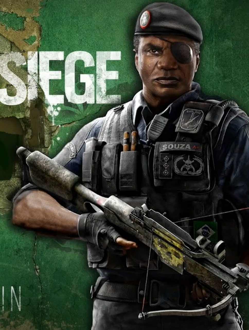 Personagem: Capitão - Personagem do Rainbon Six Siege, Capitão faz parte do Batalhão de Operações Especiais (Bope), setor famoso da polícia brasileira. 