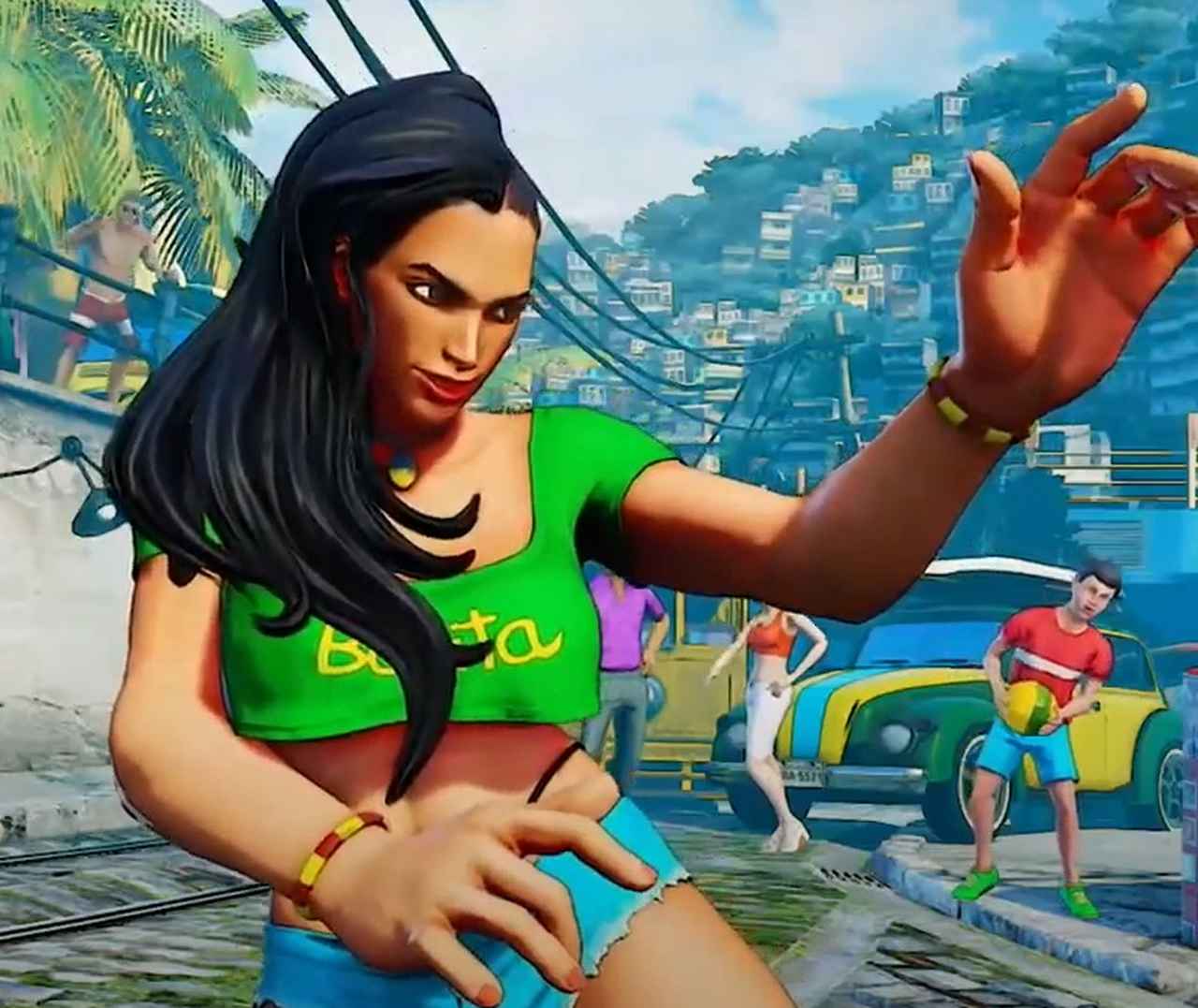 Personagem: Laura Matsuda - Mais uma personagem que aparece em Street Fighter, Laura Matsuda tem um estilo de luta que mescla entre jiu-jitsu e capoeira.