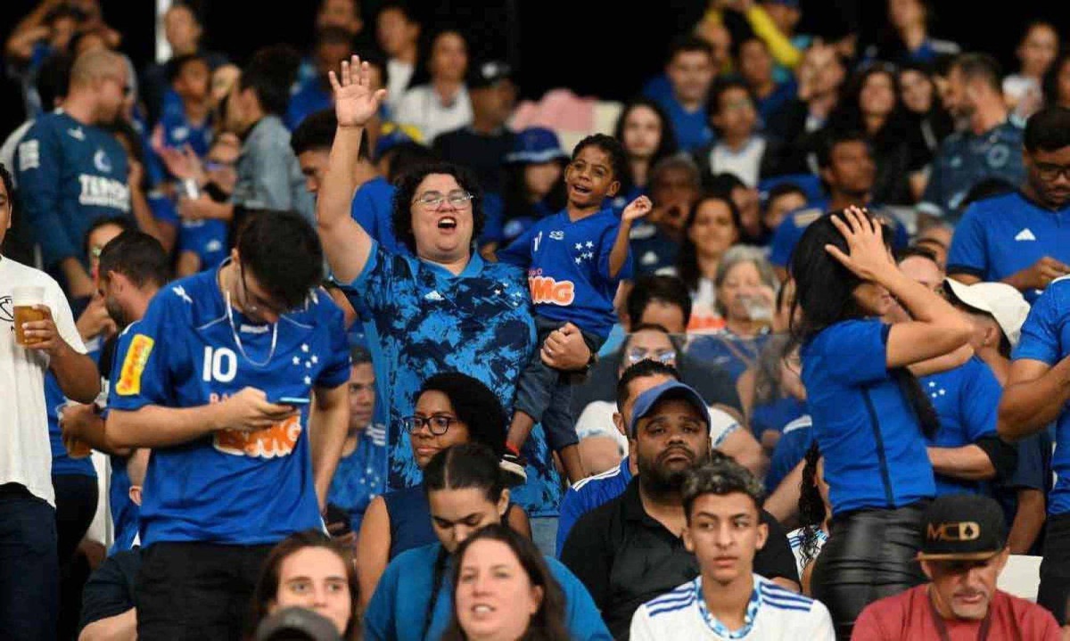 A torcida do Cruzeiro acabou sendo penalizada injustamente pela CBF, já que a agressão que gerou a punição estabelecida pela CBF foi cometida por torcedores do Palmeiras -  (crédito: Leandro Couri/EM/D.A Press)