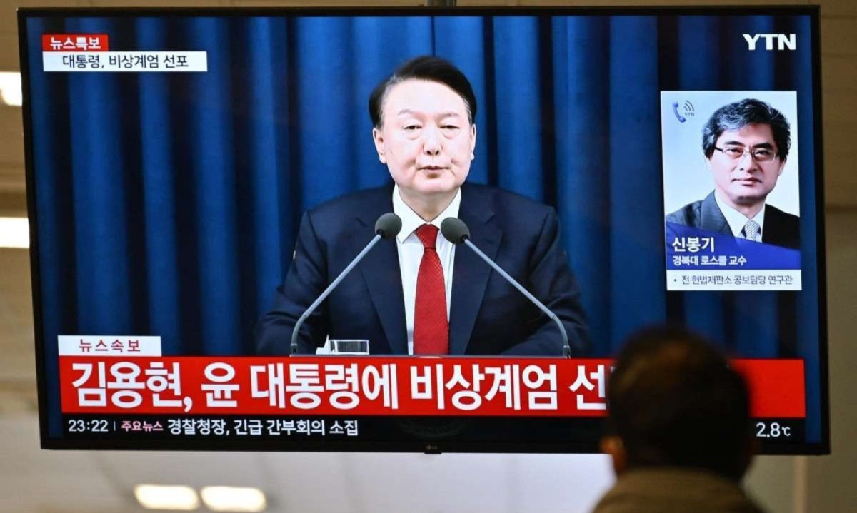 Presidente da Coreia do Sul, Yoon Suk Yeol, decretou lei marcial de emergência -  (crédito: Anthony WALLACE / AFP)