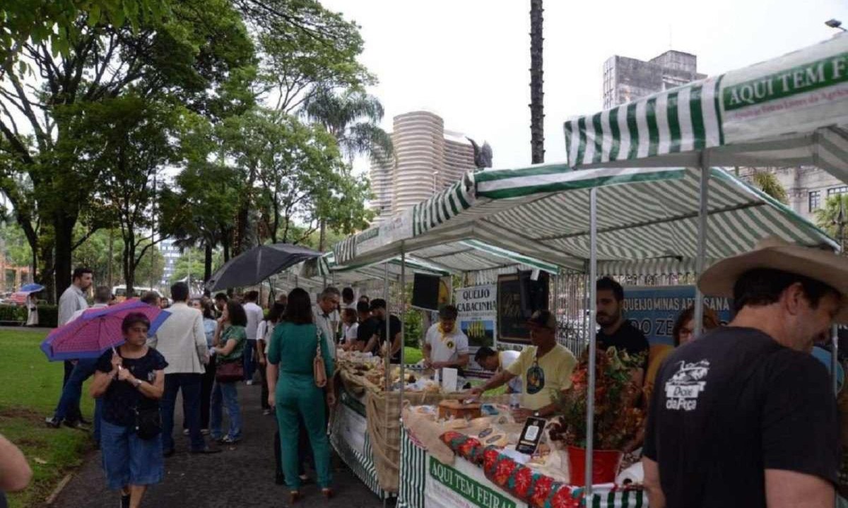 Belo celebra na Praça da Liberdade, o título inédito para o queijo artesanal -  (crédito: Túlio Santos/EM/D.A Press)