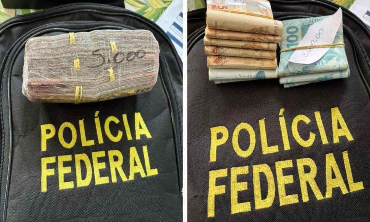 Polícia Federal cumpre oito mandado de busca e apreensão e um mandado de prisão preventiva na Grande BH -  (crédito: PF/Divulgação)