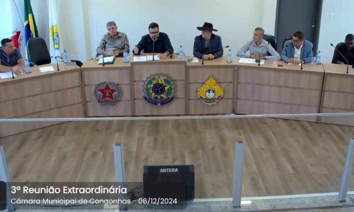 Vereadores voltam atrás no reajuste do salário do prefeito -  (crédito: Reprodução/Câmara Municipal de Congonhas)