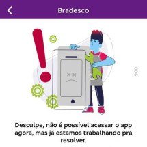 Aplicativo do Bradesco apresenta instabilidade nesta sexta-feira - Reprodu&ccedil;&atilde;o/App Bradesco