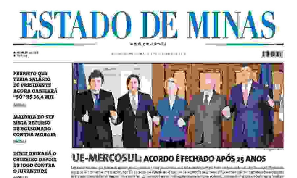 ESTADO DE MINAS -  (crédito: CAPA DO ESTADO DE MINAS)