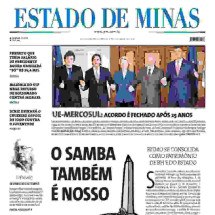 CONFIRA A CAPA DO ESTADO DE MINAS DO DIA 07/12/2024 - CAPA DO ESTADO DE MINAS