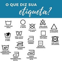 Etiquetas de roupa têm significados úteis para a conservação; aprenda a identificar -  Reprodução de Facebook Lavanderia do Shopping