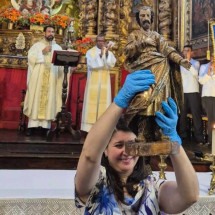 Matriz Nossa Senhora da Conceição, em Sabará, recebe imagem desaparecida - Jair Amaral/EM/D.A Press