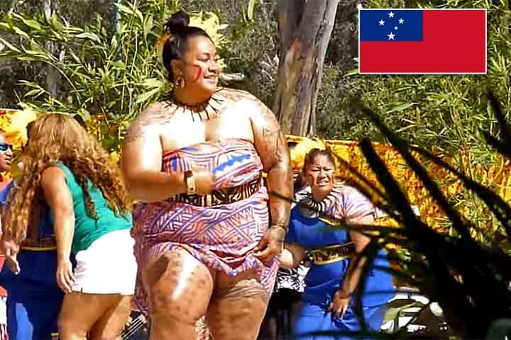 2º lugar (mulheres) - Samoa, com 86% da população com sobrepeso ou obesa. 
