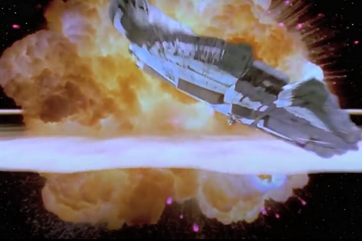 Essa versão, maior e mais poderosa, também acaba destruída durante a Batalha de Endor, em uma operação conjunta entre a Aliança Rebelde e os Ewoks, habitantes da lua de Endor.-reprodução