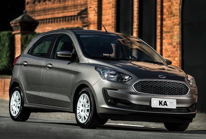 Ford Ka Hatchback (foto) e Sedan, teste em 2020 - Proteção para adultos: 34%; Proteção para crianças: 9%; Proteção para impacto com pedestres: 50%; Sistemas de auxílio à segurança reduziram: 7% dos impactos.