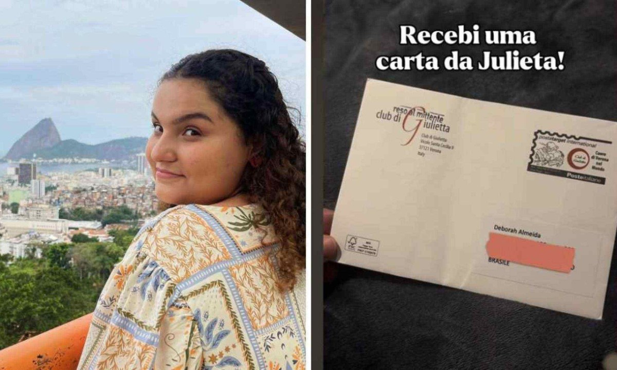 Deborah Almeida compartilhou no TikTok carta que recebeu de Julieta -  (crédito: Reprodução / TikTok)