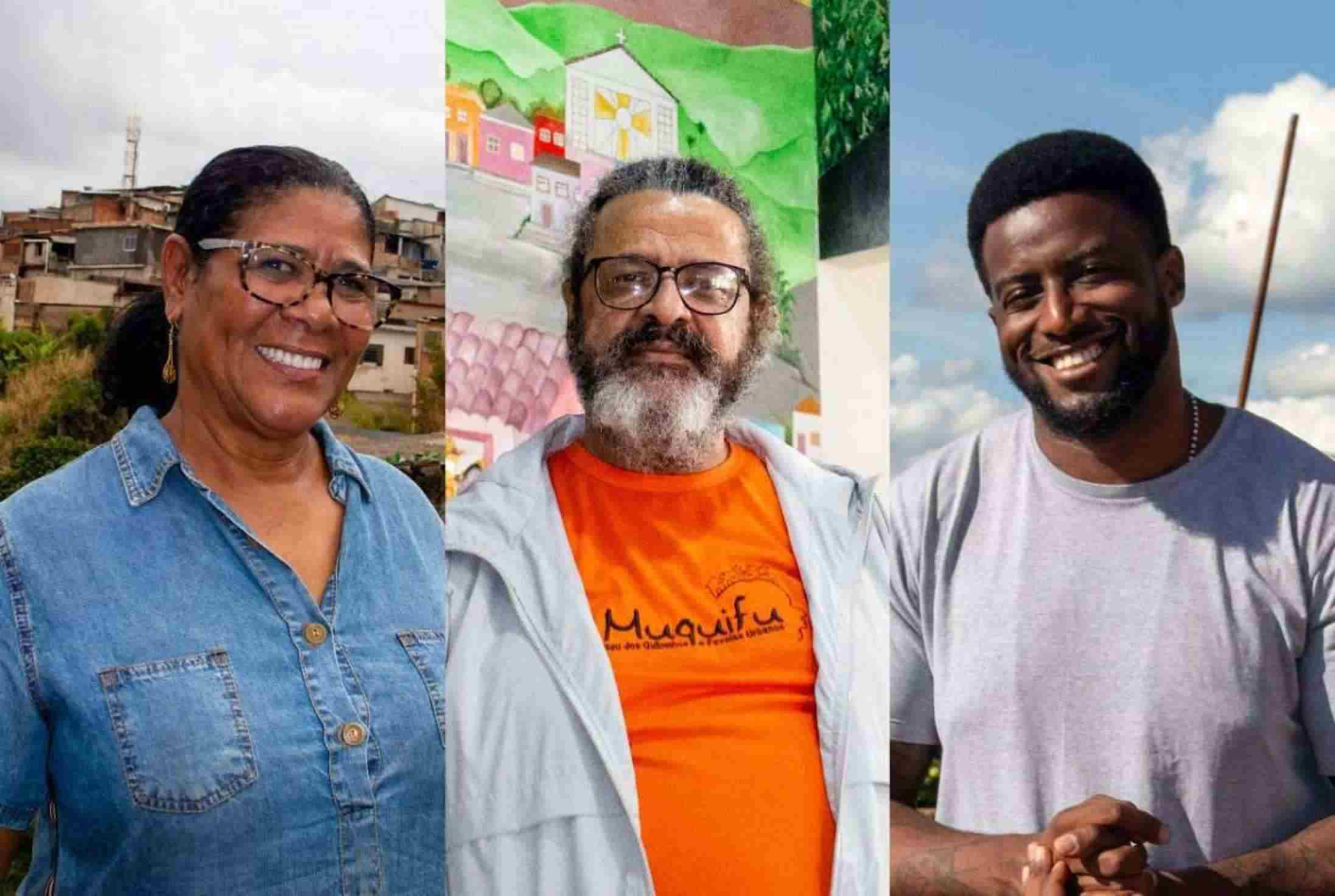 Val&eacute;ria Borges, Padre Mauro e Ronald Nascimento: tr&ecirc;s hist&oacute;rias de preserva&ccedil;&atilde;o da mem&oacute;ria da periferia de BH -  (crédito: Layane Cosa e Larissa K&uuml;mpel)