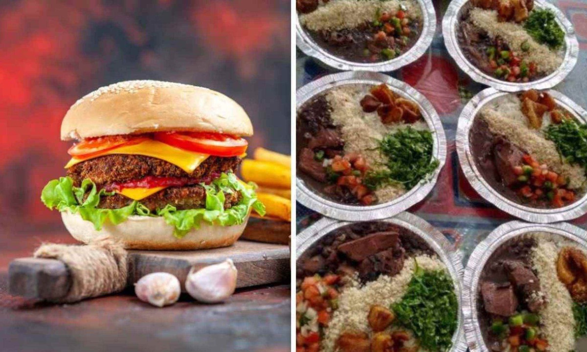 Hambúrguer foi o prato mais vendido em Minas pelo iFood; marmita foi o que mais teve crescimento -  (crédito: FreePik)