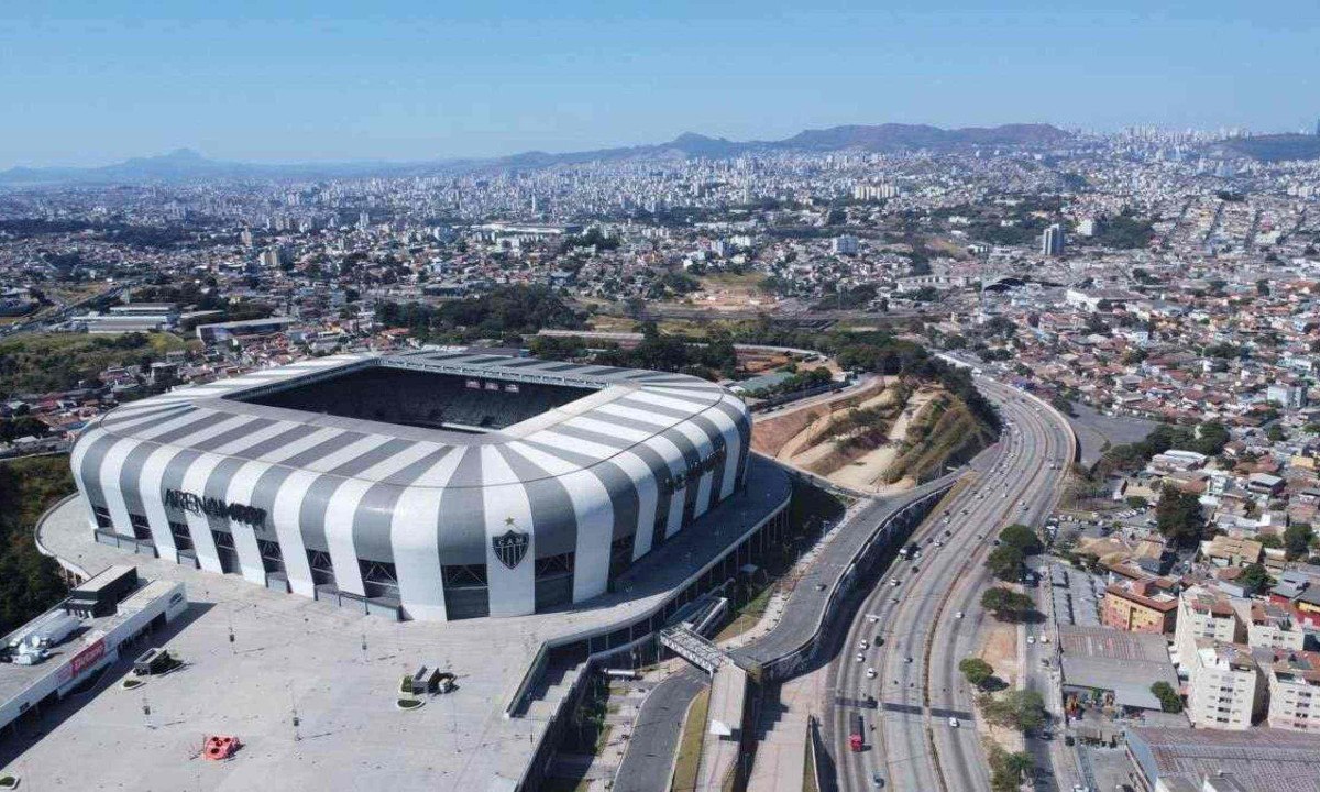 Arena MRV, no Bairro Calif&oacute;rnia, Regi&atilde;o Noroeste de Belo Horizonte -  (crédito: Leandro Couri/EM/D.A Press)