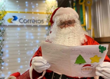 Campanha dos Correios incentiva crianças a escreverem cartinhas para o Papai Noel -  (crédito: Divulgação)