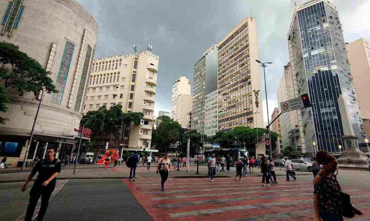 No Centro de BH, Praça 7 homenageia a Independência do Brasil -  (crédito: Jair Amaral/EM/D.A Pres)