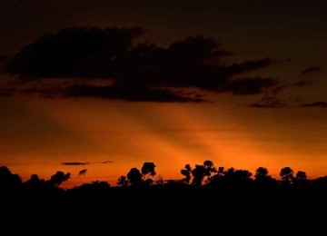 O pôr do sol na Ilha de Marajó (Pará) -  (crédito: Pablo PORCIUNCULA / AFP)