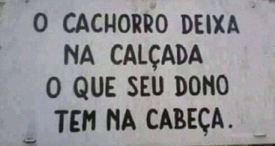 Cadê o saquinho pra coleta do cocô?