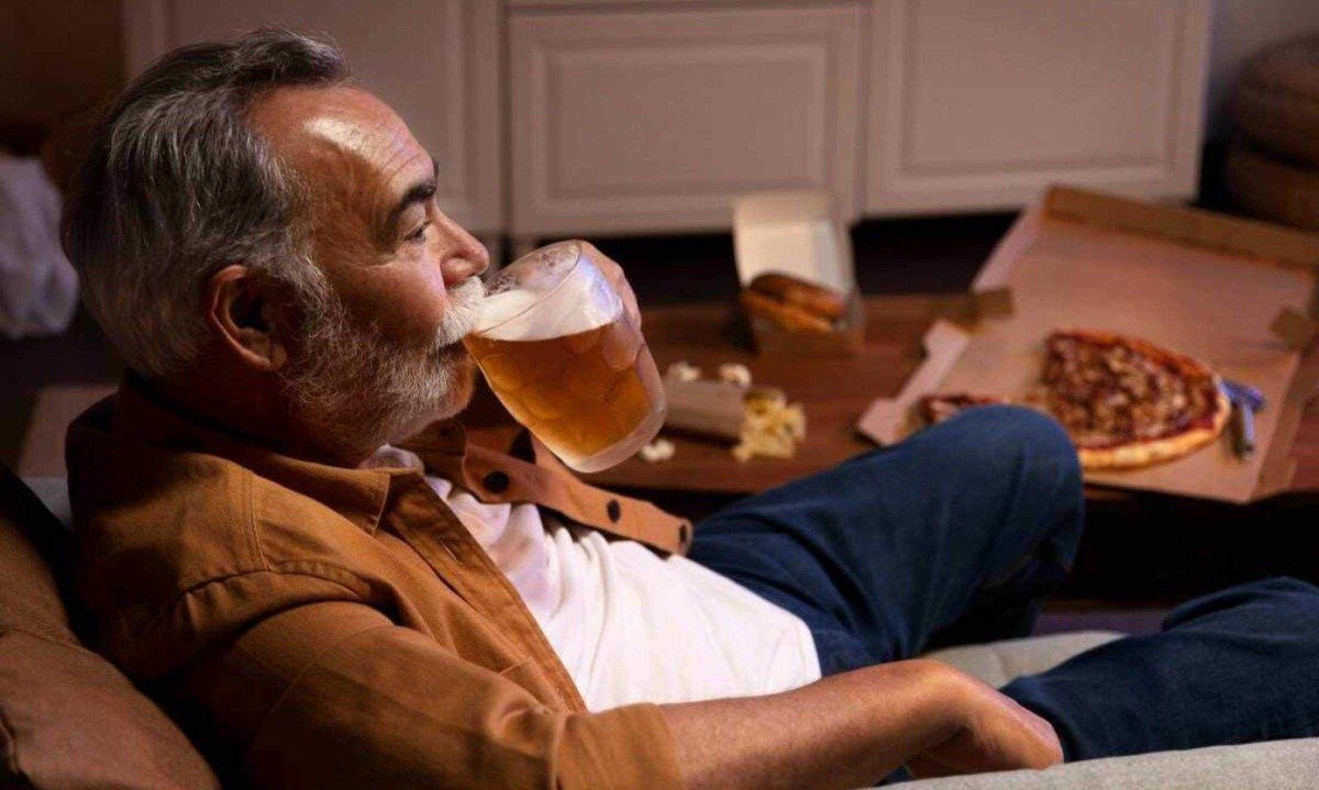 A faixa acima dos 55 foi a única que cresceu: passando de 22% para 35% do total das internações atribuídas ao álcool que levaram à morte nos últimos dez anos -  (crédito: FreePik)