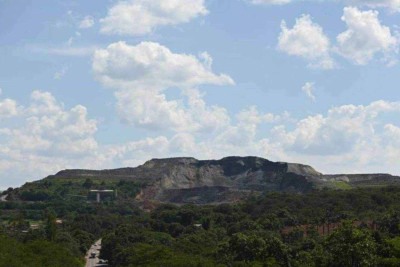 Mina Turmalina, em Conceição do Pará, onde uma pilha de rejeitos desmoronou -  (crédito: Leandro Couri/EM/D.A Press)