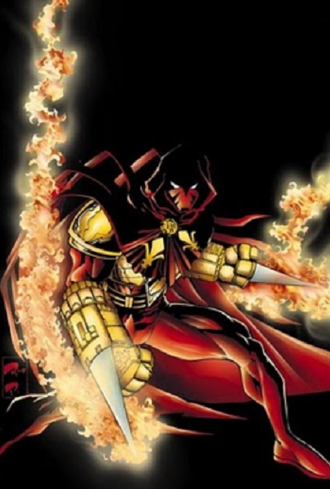 Personagem 2: Azrael - Um personagem que aparece no universo de Gotham, se relacionando diretamente com o Batman. Em uma das versões no universo da DC ele substitui o Homem-Morcego, quanto este teve sua coluna quebrada por Bane. 