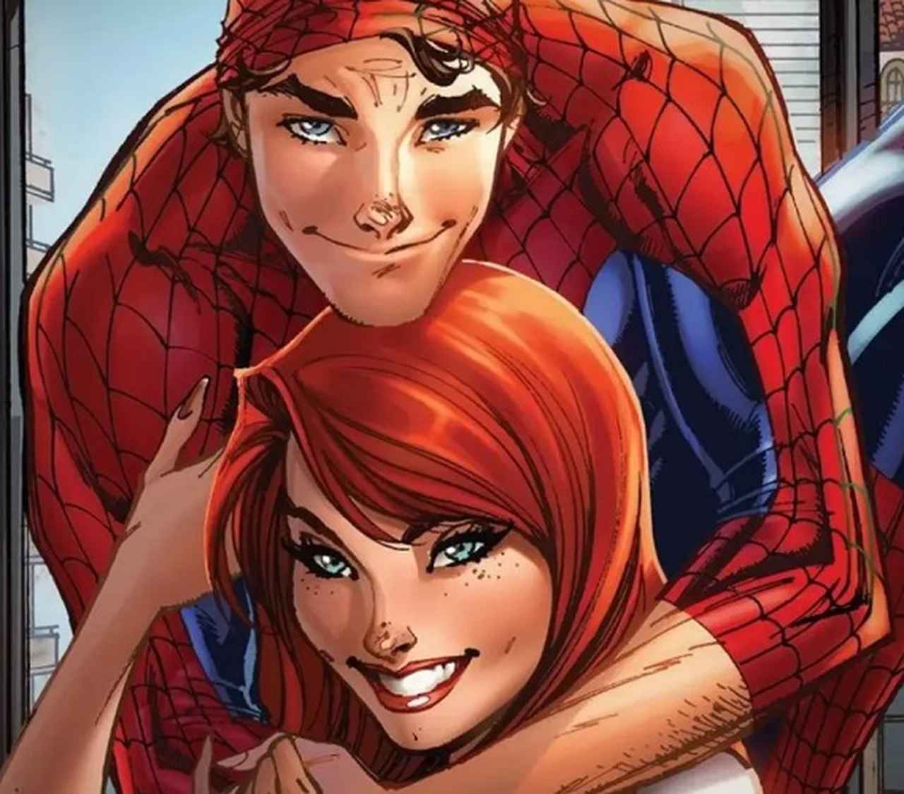 Até mesmo quem nunca leu um quadrinho do Spider-Man sabe que Mary Jane é a paixão de Peter Parker e que ela tem cabelos vermelhos como fogo. A construção da relação deles é bem feita e, aos poucos, revela o forte laço. -Divulgação