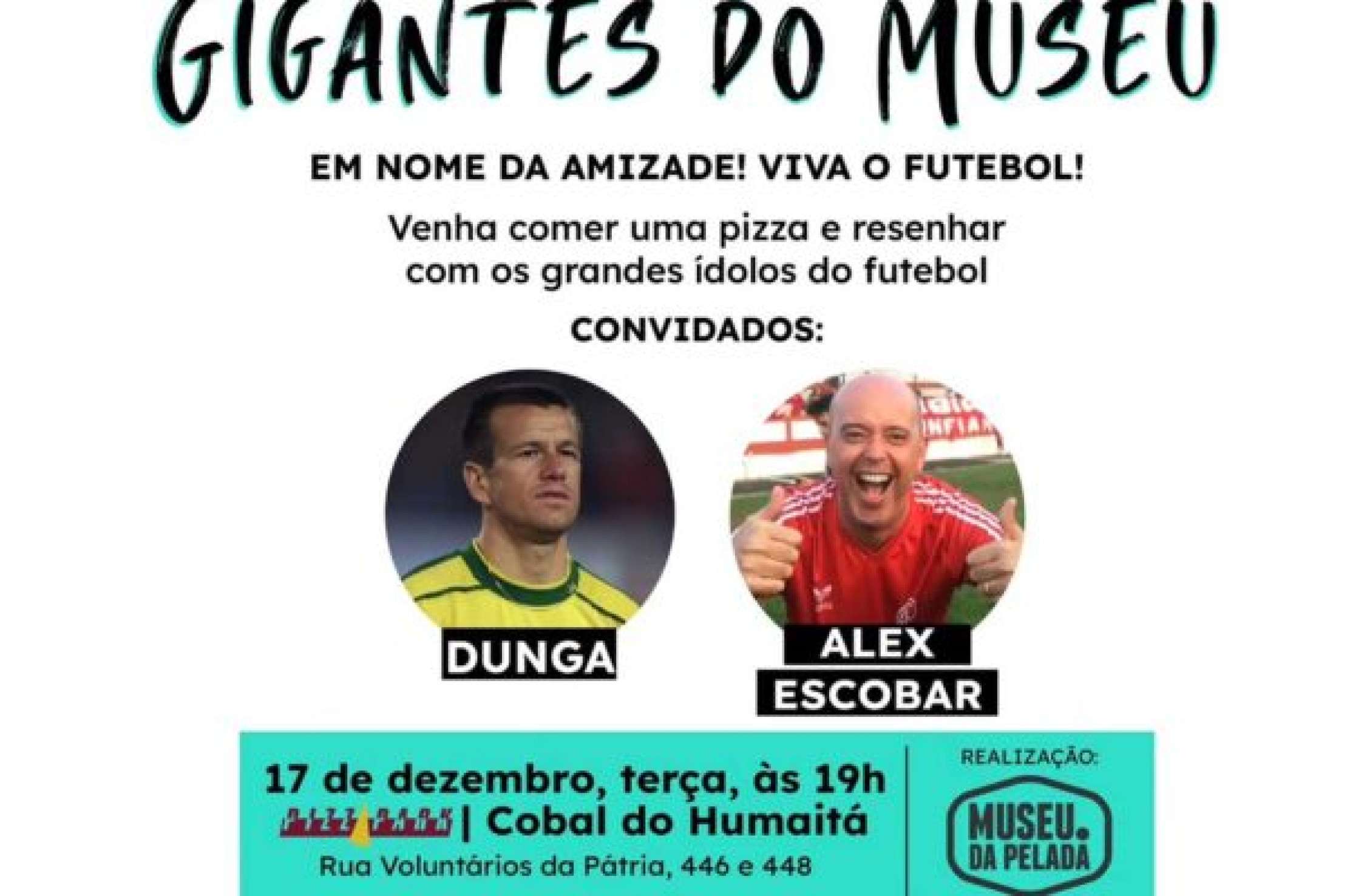 Dunga e Alex Escobar se reencontram em evento no Rio após ‘treta’ histórica