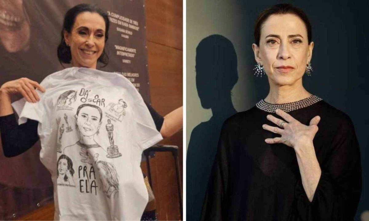 Lu Anastácio torce para sua clone, Fernanda Torres, ganhar o Oscar -  (crédito: Reprodução / Instagram / Tom Barreto/Divulgação)