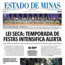 CONFIRA A CAPA DO ESTADO DE MINAS DO DIA 19/12/2024 - Capa do Estado de Minas