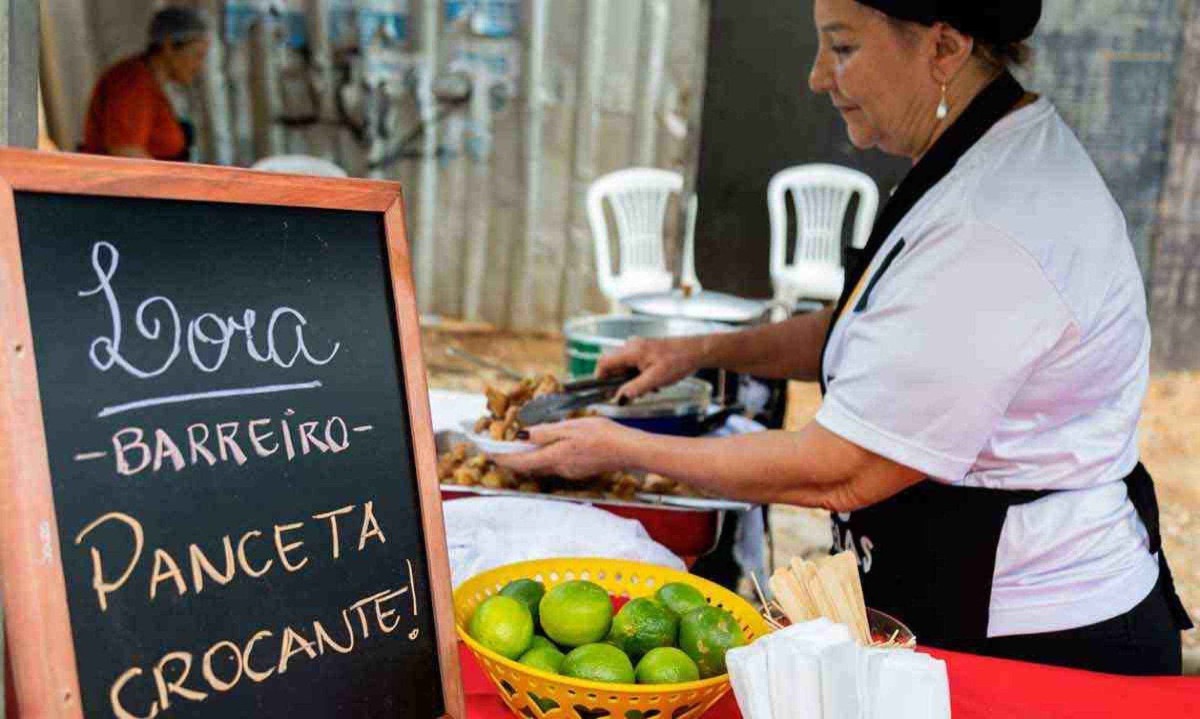 Lora, da região do Barreiro, diz que a panceta crocante  é um tira-gosto que vai bem com cerveja ou refri -  (crédito: fotos: Mateus Mata Machado/divulgação)