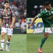 Martinelli, do Fluminense, e Gabriel Menino, do Palmeiras, estavam envolvidos em negociação -  (crédito: Fotos: Marina Garcia / FFC e Cesar Greco / Palmeiras)