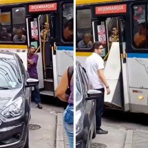 Passageiro tenta levar geladeira em ônibus, motorista proíbe e é xingado - Reprodução/Dailymotion