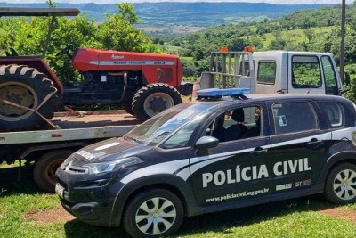 Além de recuperar o tratos, polícia prende dois integrantes do grupo de ladrões -  (crédito: PCMG)