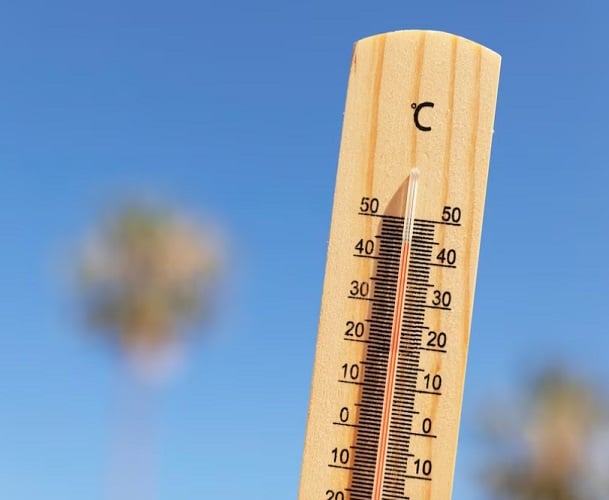 No último dia da viagem fez um calor acima do normal, com a temperatura ultrapassando dos 30°C.