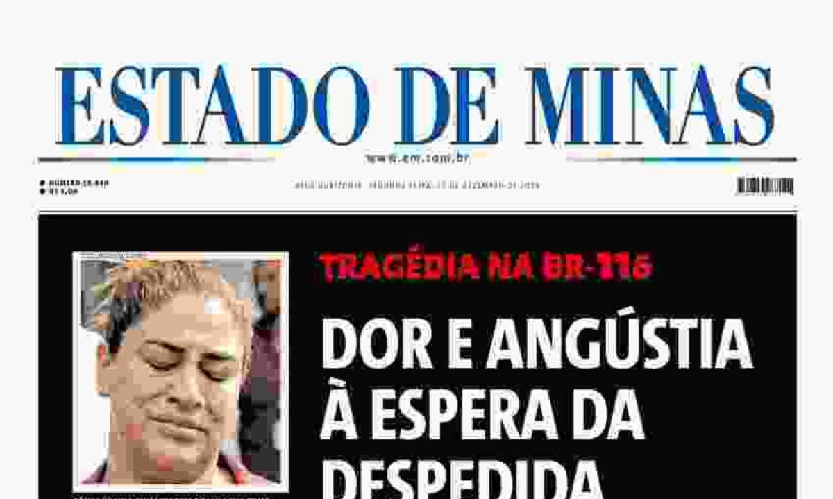 CAPA DO ESTADO DE MINAS -  (crédito: ESTADO DE MINAS)