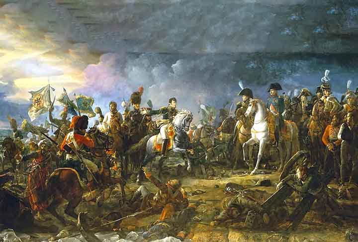 Napoleão expandiu o seu império ao vencer batalhas como a de Austerlitz, ou Batalha dos Três Imperadores, na atual República Tcheca, em 1805, no auge das guerras napoleônicas. 

